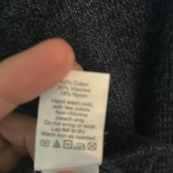 Madewell Womens Navy/black marled sweater with tie cuffs.‎ Size S (generous fit) - Picture 5 of 7